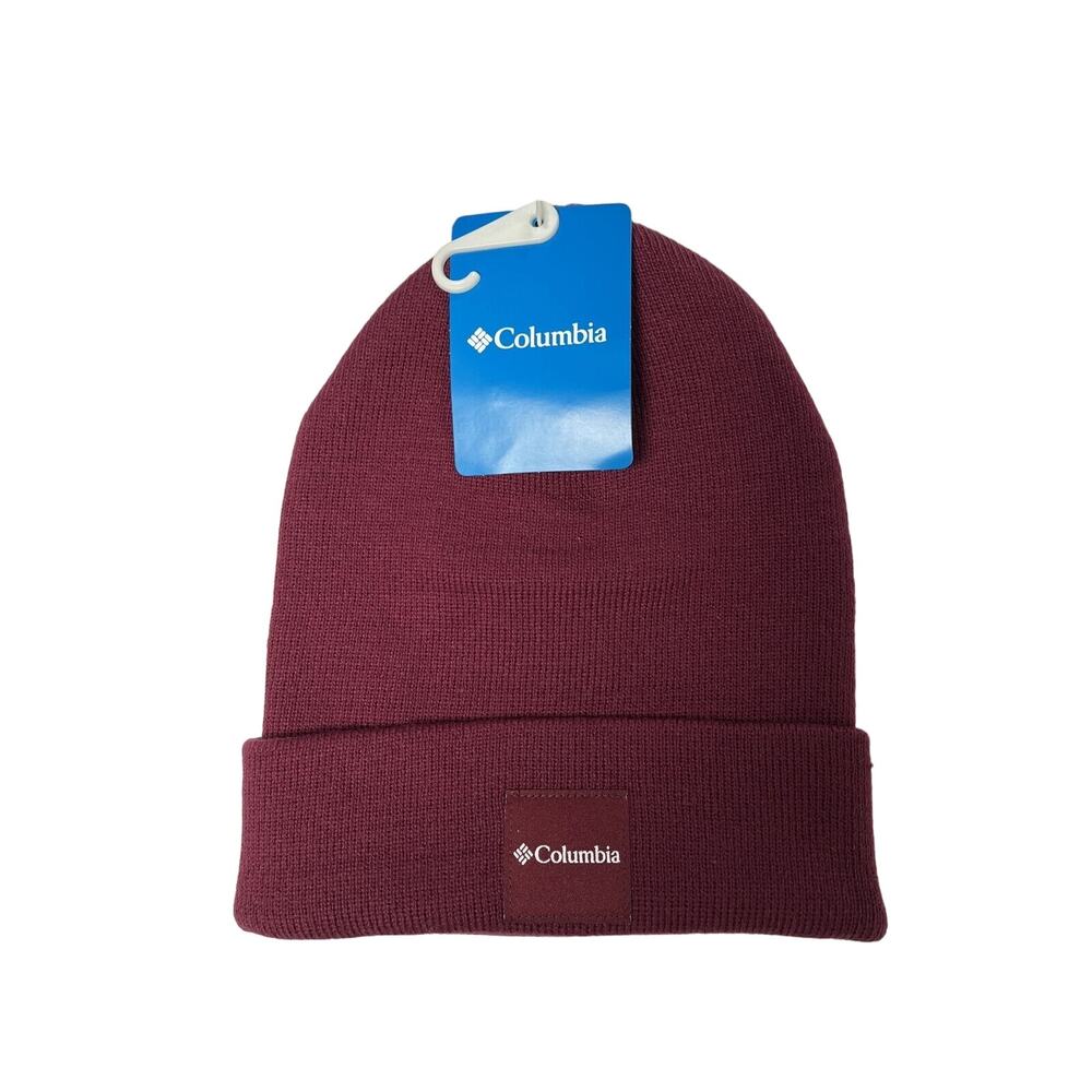 Columbia City Trek Heavyweight Unisex Beanie Unisex Maroon Burgundy Ski Winter